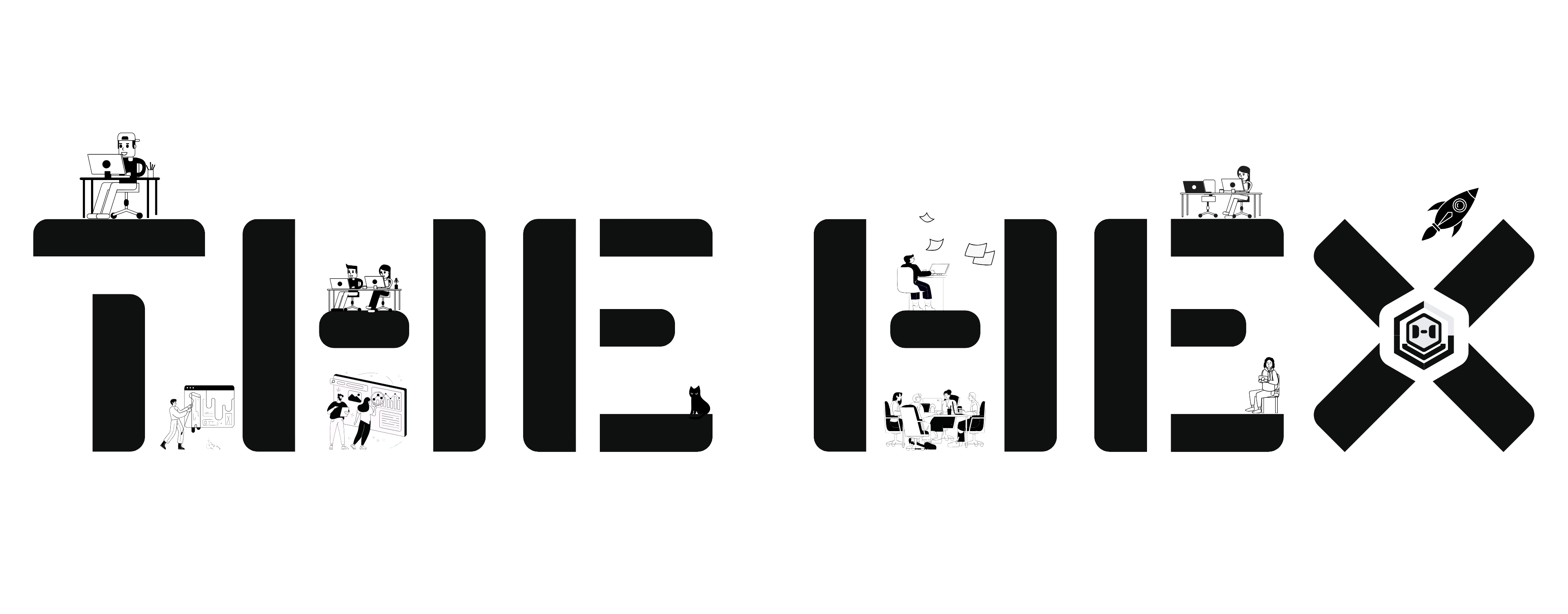 A dark interface with elements in motion